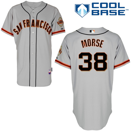 Michael Morse #38 MLB Jersey-San Francisco Giants Men's Authentic Road 1 Gray Cool Base Baseball Jersey